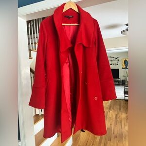 Nature vs Future wool Swerve peacoat coat jacket red M buttons 6 8 10 SALE wool